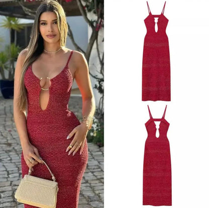 Huma Statement Backless Knitted Dress