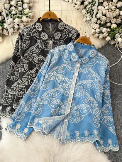 Rosa Premium Embroidered Cotton Shirts