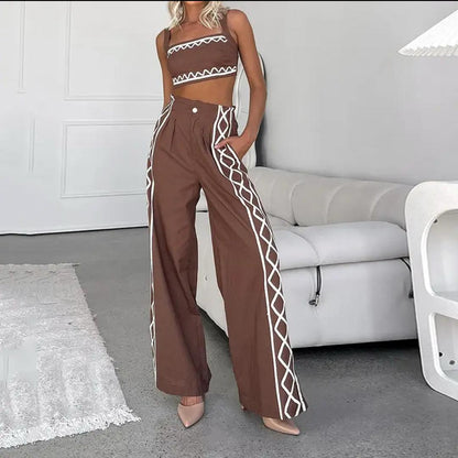 Flora Statement Summer Coord Set In Brown