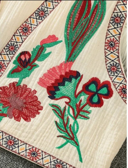 Cari Statement Vest Top In Beige