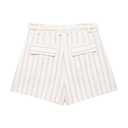 Tarly Striped Summer Coord Set In White