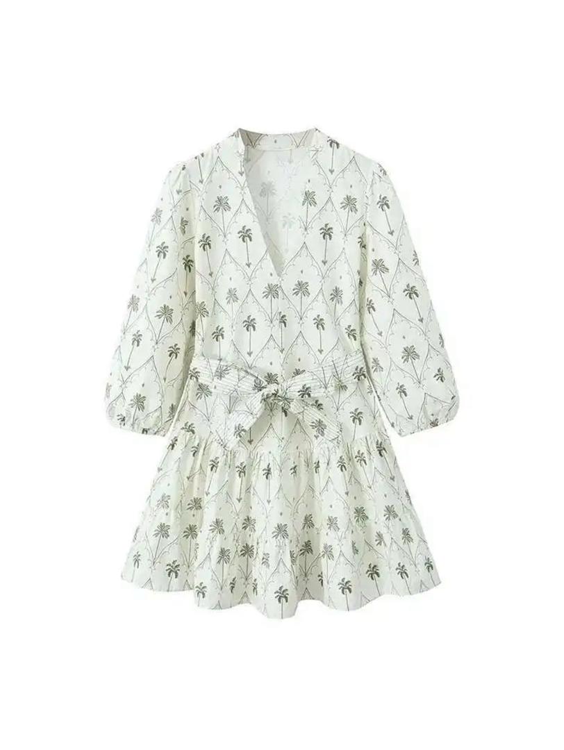 Zoey Summer Holiday Dress In Beige
