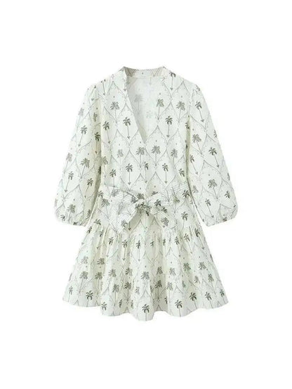 Zoey Summer Holiday Dress In Beige
