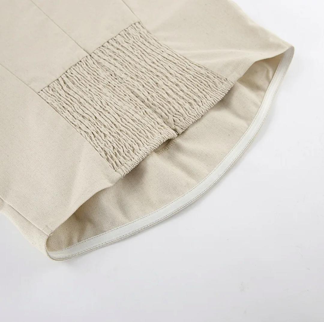 Maisie Offshoulder Holiday Tube Dress In Beige