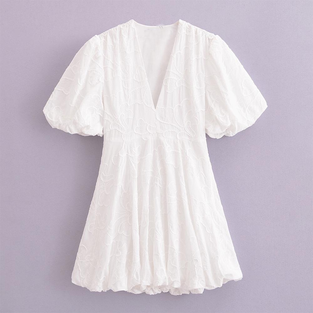 Carly Summer Holiday Dress In White