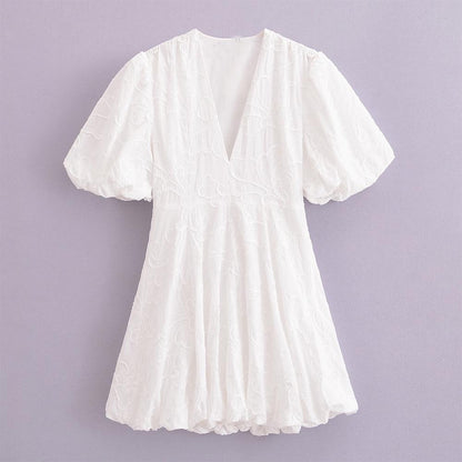 Carly Summer Holiday Dress In White