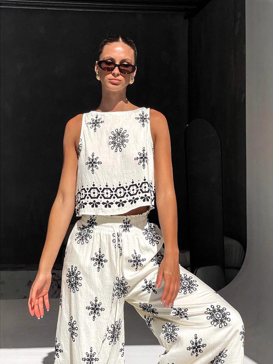 Mabel Statement Holiday Coord Set In Ivory