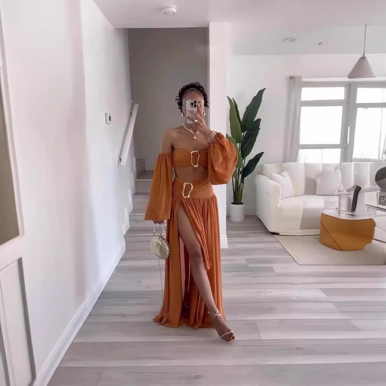 Rica Summer Holiday Coord Set In Rust