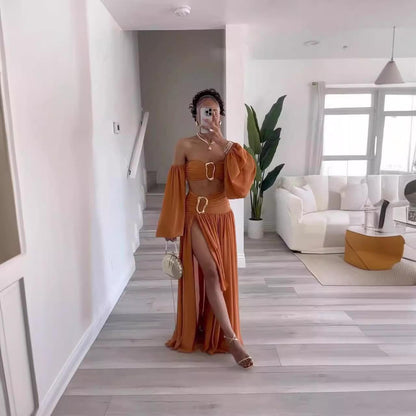 Rica Summer Holiday Coord Set In Rust