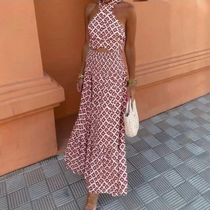 Bellara Printed Summer Coord Set In Rust