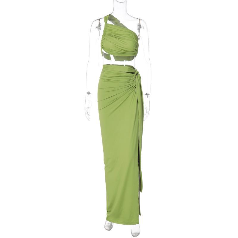 Macau Statement Summer Coord Set - Resortwear In Green