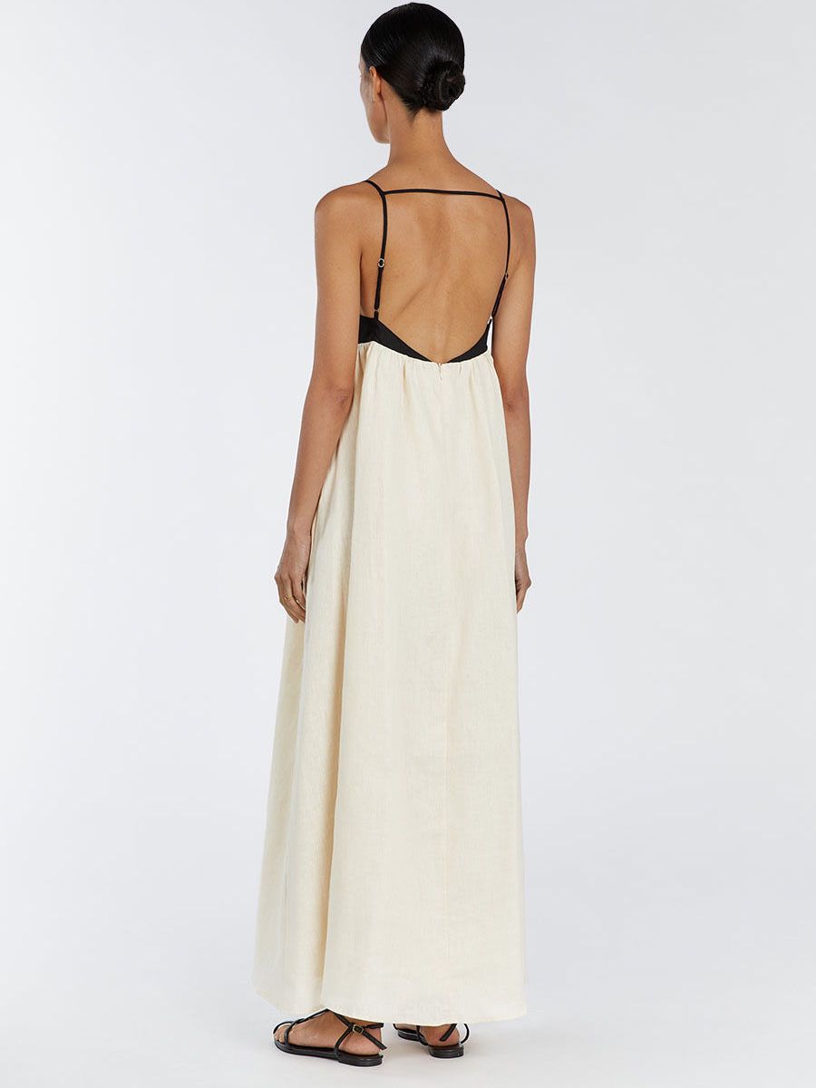 Milla Summer Holiday Midi Dress In Ivory