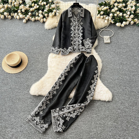 Berry Statement Summer Coord Set In Black