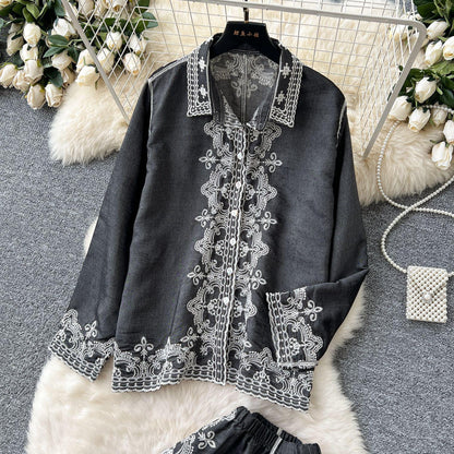 Berry Statement Summer Coord Set In Black