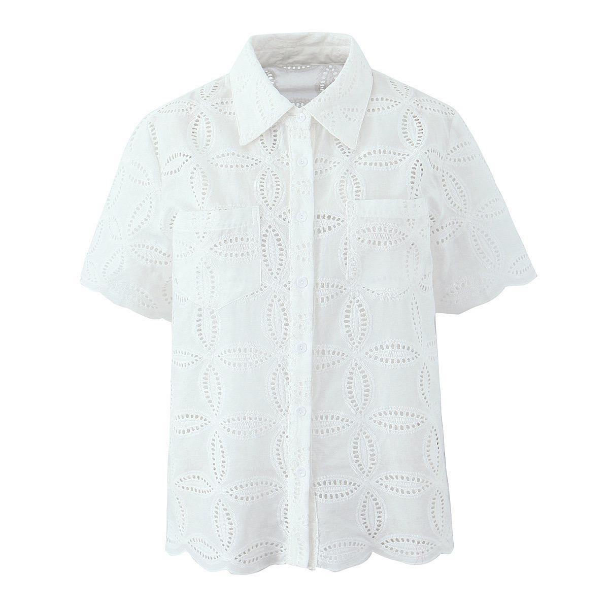 Karen Eyelet Summer Coord Set In White