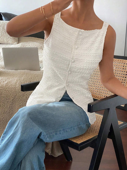 Ketta Statement Summer Top In White