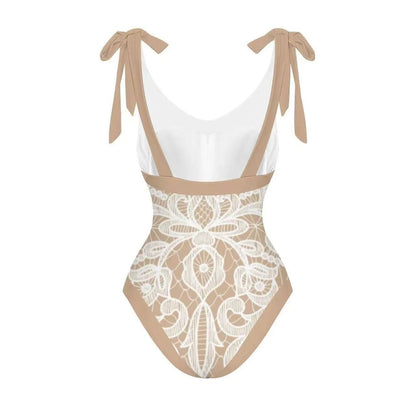 Malibu Swimsuit With Sarong In Beige