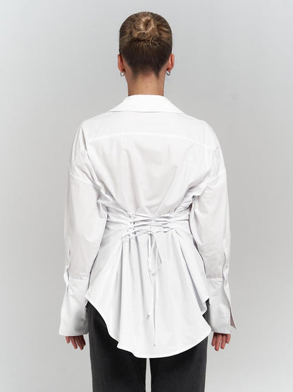 Nelli Statement Formal Shirt In White