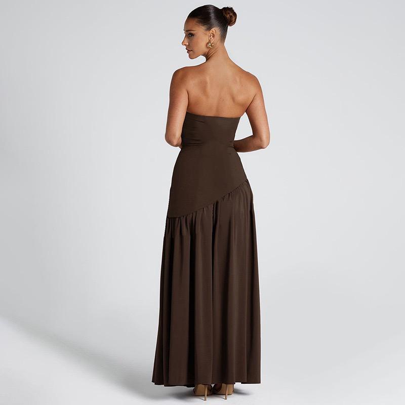 Sofiya Offshoulder Slit Maxi Dress With Scarf