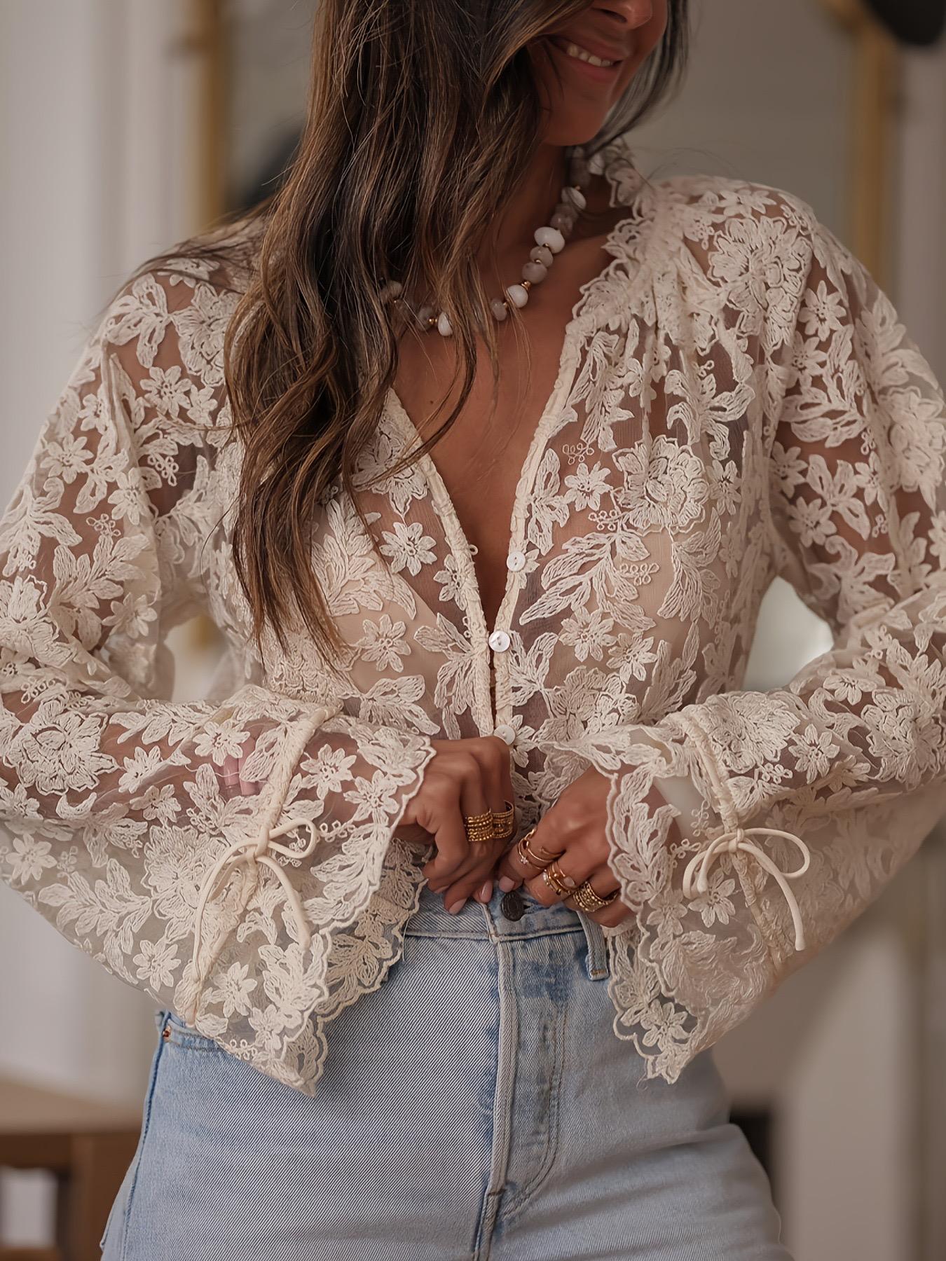 Sarah Embroidered Formal Top
