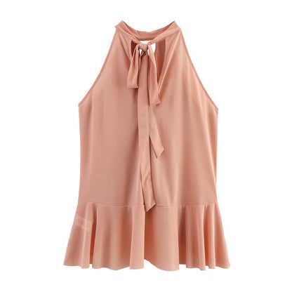 Hena Ruffled Summer Top In Pink