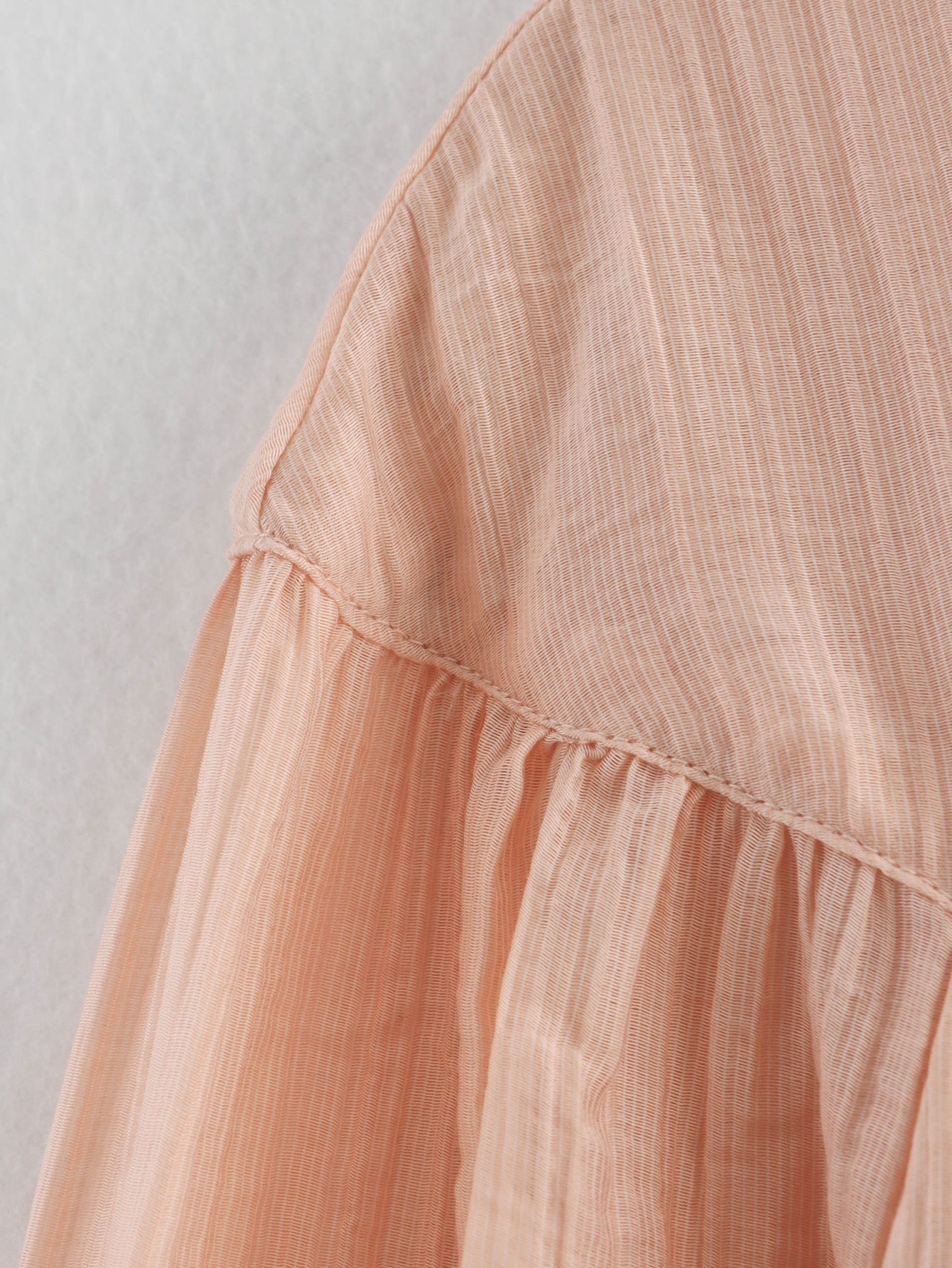 Elara Lace-Up Oversized Summer Top In Peach