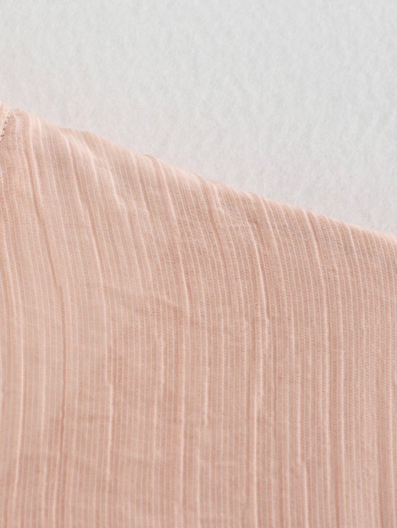 Elara Lace-Up Oversized Summer Top In Peach