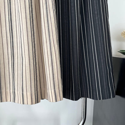 Elon Statement Striped Pants In Black