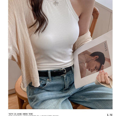 Tassie Tank Tops with Inbuilt Bra In White