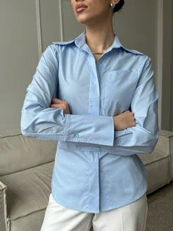 Mindy Statement Formal Shirt In Blue