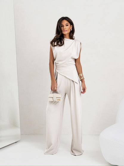Aldina Summer Two Piece Set In Off White