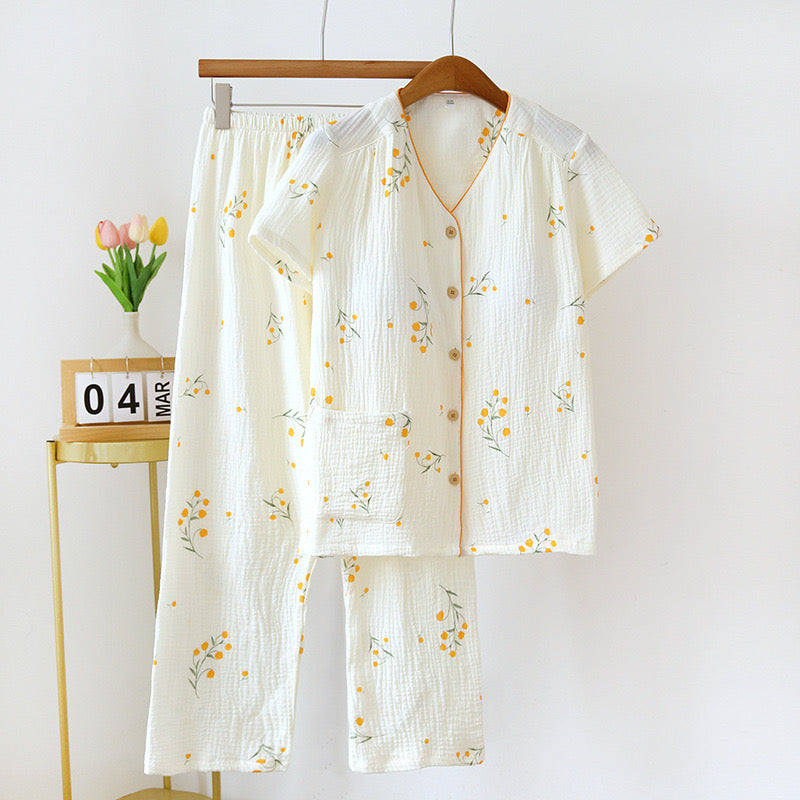 Sarena Floral Cotton Padded Nightsuit