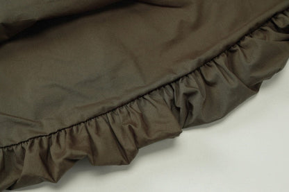 Camille Statement Balloon Dress In Olive