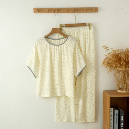 Thiya Cotton Nightsuit In Off White