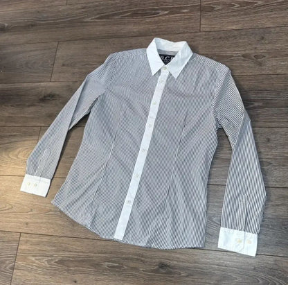 Romello Striped Formal Shirt In Black