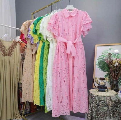 Ginny Cotton Dress In Light Pink