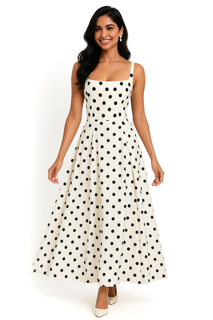 Neiman Polka Summer Holiday Maxi Dress