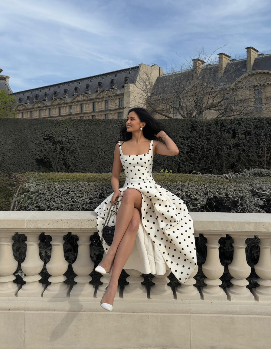 Neiman Polka Summer Holiday Maxi Dress