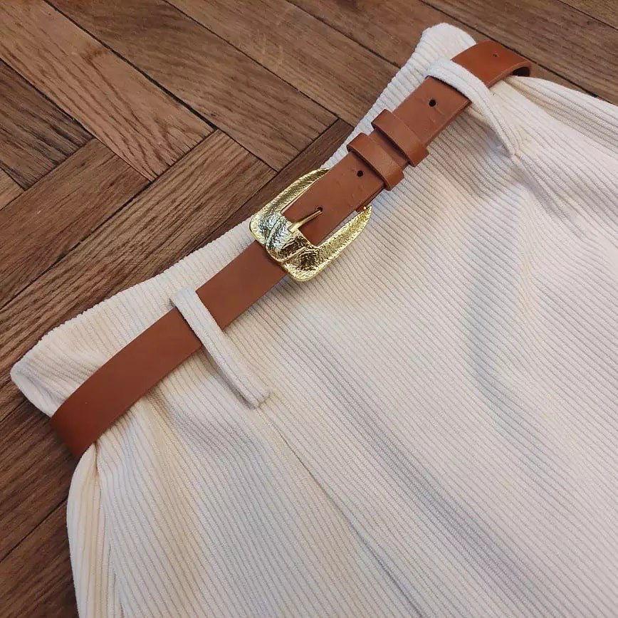 Lucas Statement Skirt In Brown