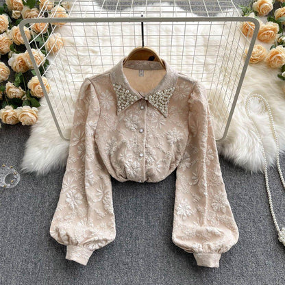 Sebia Embroidered Blouse In Beige