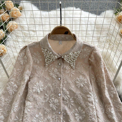 Sebia Embroidered Blouse In Beige