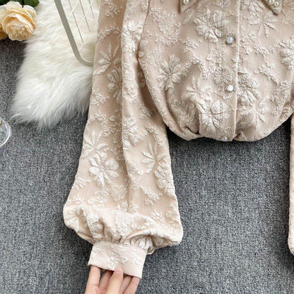 Sebia Embroidered Blouse In Beige