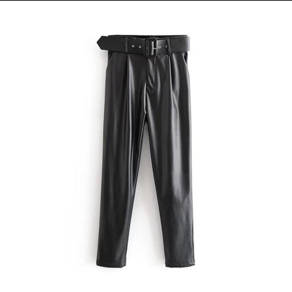 Raey Leather Pants  In Black