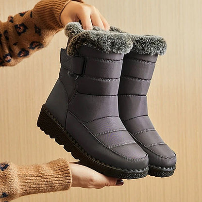 Waterproof Winter Snow Boots In Grey