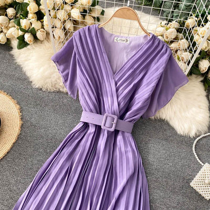 Parota Statement Dress In Purple